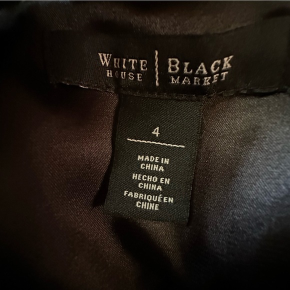 White House Black Market Black Mesh Cutout Cocktail or Formal Sheath Dress Sz 4 - Picture 11 of 11